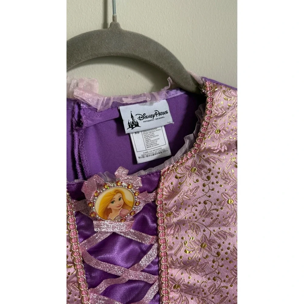 Disney Parks Rapunzel Costume Dress Girls XS Tangled Princess Purple Pink Gold
